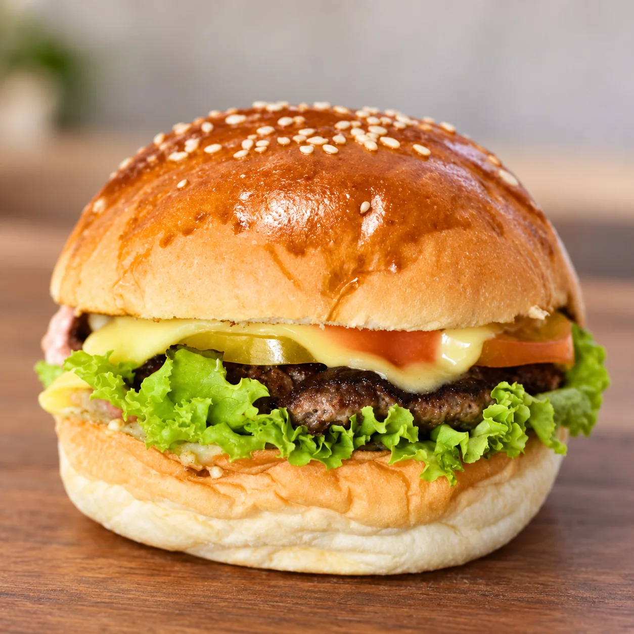Cheeseburger with egg